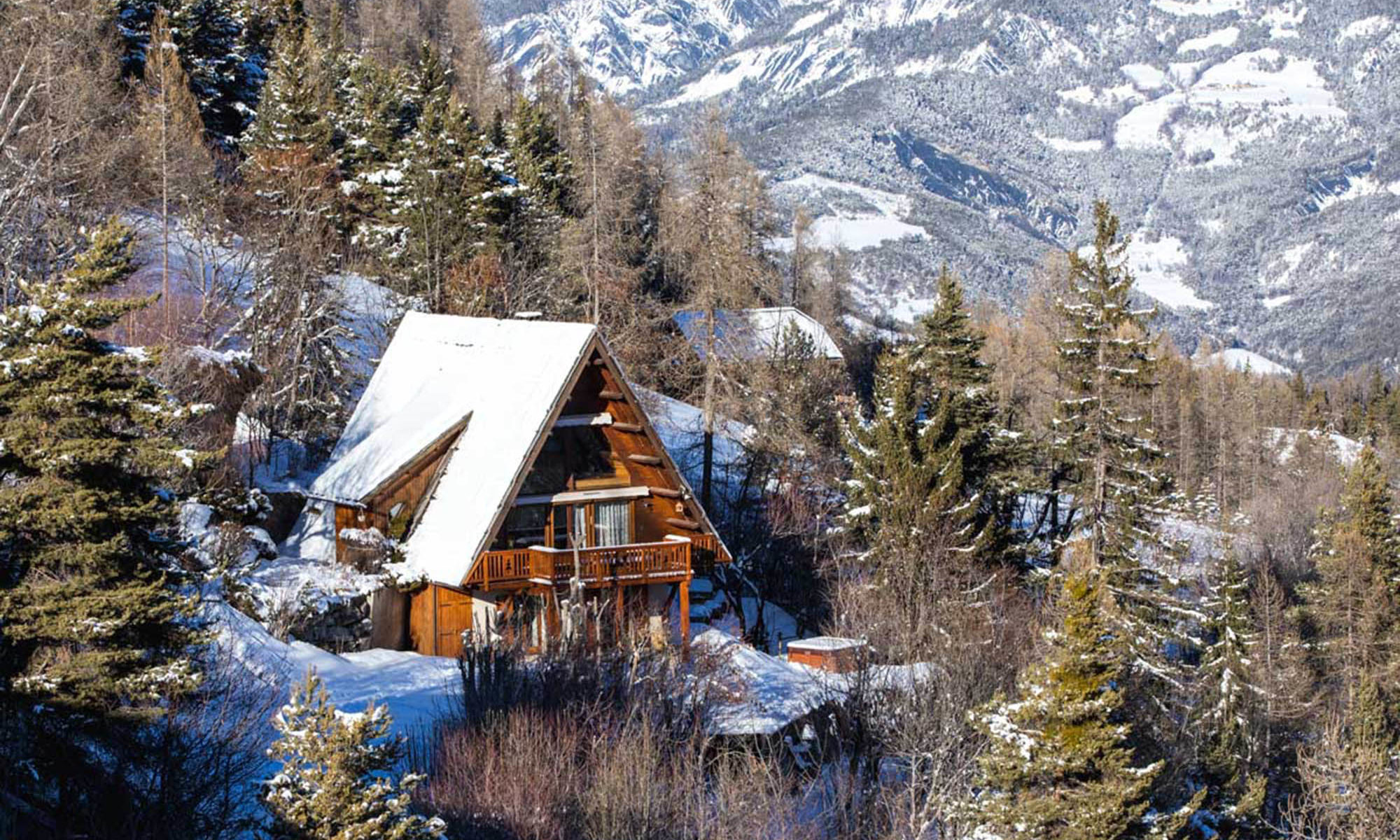 Cadre photo artisanal en bois déco chalet montagne wooden photo frame